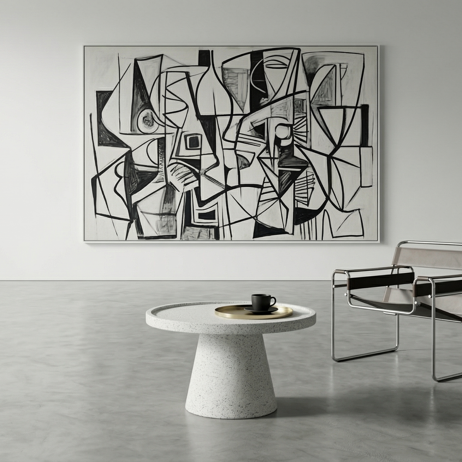 TRAY Hafif Beton Orta Sehpa 